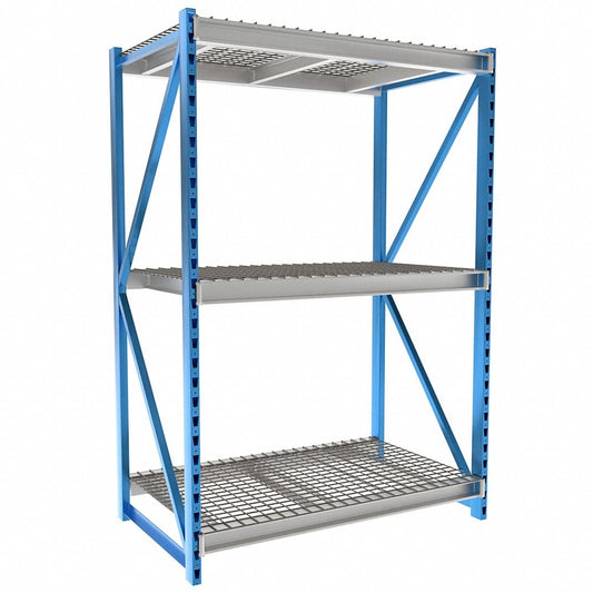 Centerline Dynamics Bulk Rack Starter Hallowell Bulk Rack 60"W x 36"D x 87"H, 3 Level Unit Includes Waterfall Wire Deck