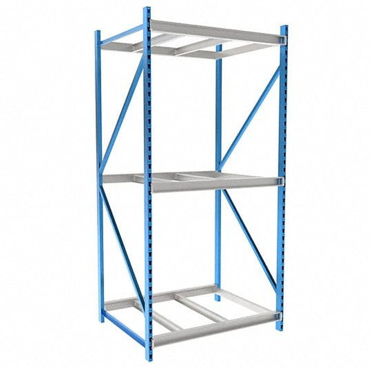 Centerline Dynamics Bulk Rack Starter Hallowell Bulk Rack 60"W x 48"D x 123"H, 3 Level Unit Decking Not Included