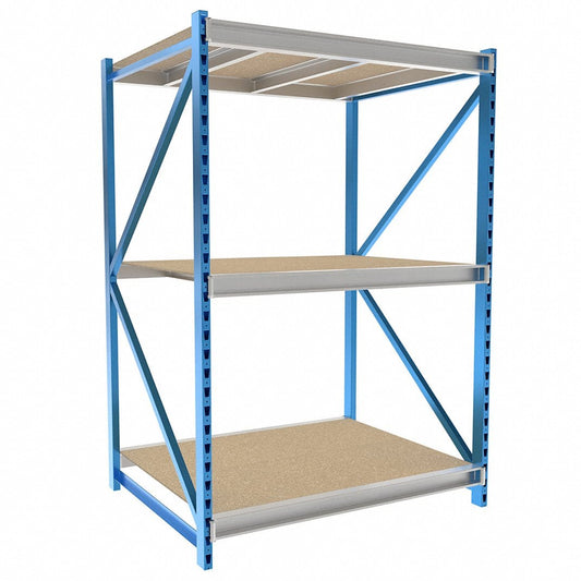 Centerline Dynamics Bulk Rack Starter Hallowell Bulk Rack 60"W x 48"D x 87"H, 3 Level Starter Unit Includes Particle Board Deck