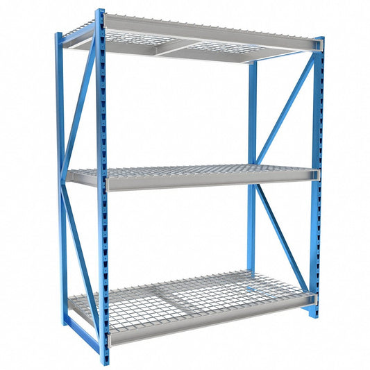 Centerline Dynamics Bulk Rack Starter Hallowell Bulk Rack 72"W x 36"D x 87"H, 3 Level Unit Includes Waterfall Wire Deck