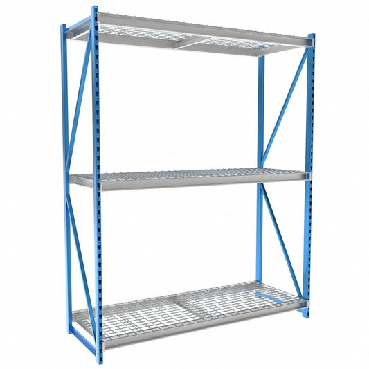 Centerline Dynamics Bulk Rack Starter Hallowell Bulk Rack 96"W x 36"D x 123"H, 3 Level Unit Includes Waterfall Wire Deck