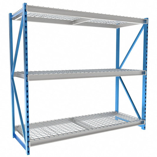 Centerline Dynamics Bulk Rack Starter Hallowell Bulk Rack 96"W x 36"D x 87"H, 3 Level Unit Includes Waterfall Wire Deck