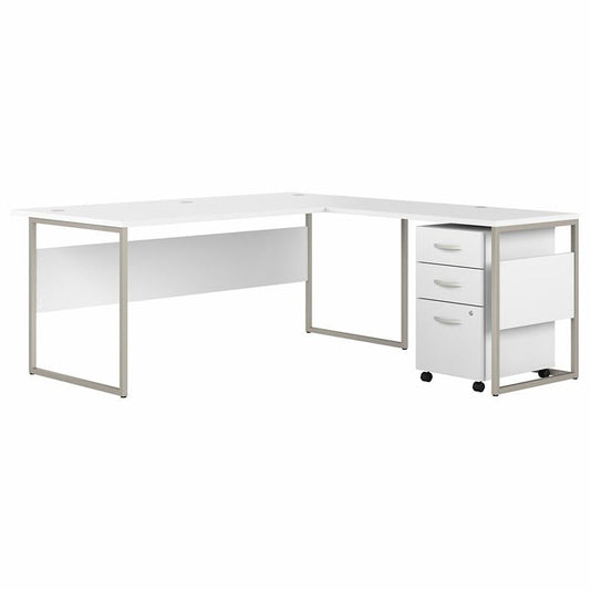 Centerline Dynamics Bush Office Furniture Hybrid 72W L Shaped Table Desk with Drawers - Engineered Wood