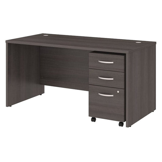 Centerline Dynamics Bush Office Furniture Storm Gray Studio C 60W x 30D Office Desk with Drawers - Engineered Wood