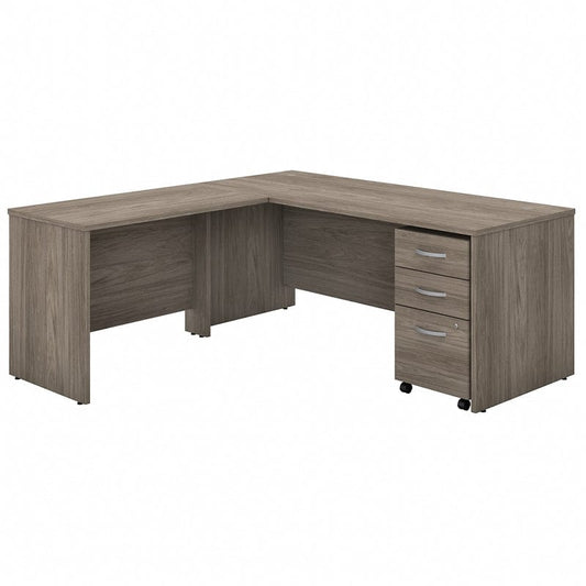 Centerline Dynamics Bush Office Furniture Studio C 72W L Shaped Desk with Drawers in Storm Gray - Engineered Wood