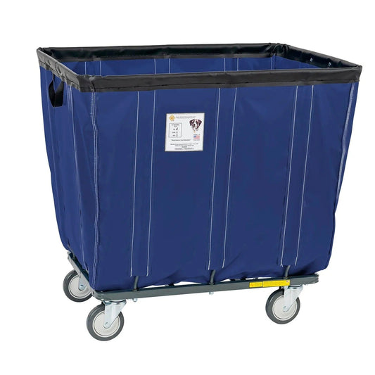 Centerline Dynamics Carts & Trucks Navy R&B Wire Products® 8 Bushel Vinyl Basket Truck, All Swivel Casters