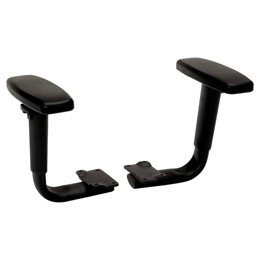 Centerline Dynamics Chair Parts & Accessories Height-Adjustable T-Arms for Volt Series Task Chairs, Black - Pkg Qty 2