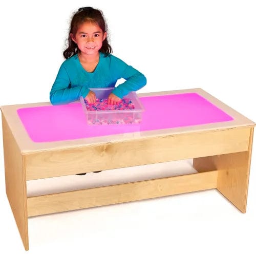 Centerline Dynamics Childcare & Nursery Large Sensory Light Table - 16 Colors - Wooden Base