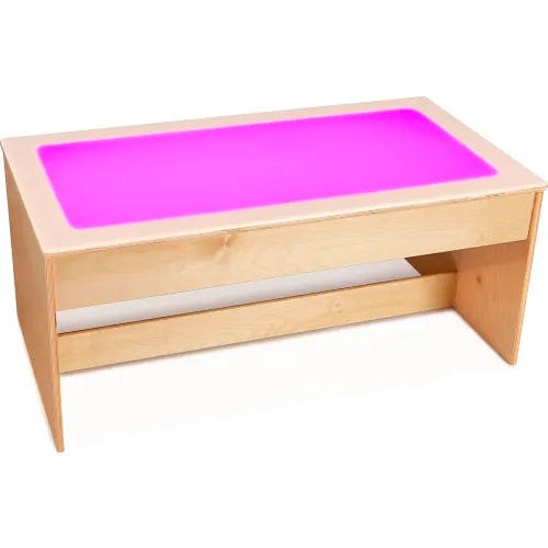 Centerline Dynamics Childcare & Nursery Large Sensory Light Table - 16 Colors - Wooden Base