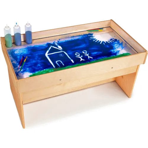 Centerline Dynamics Childcare & Nursery Large Sensory Light Table - Wooden Base