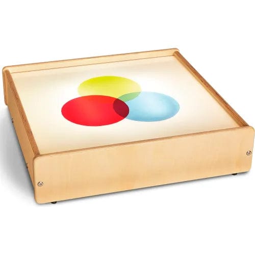 Centerline Dynamics Childcare & Nursery Tabletop Wooden LED Light Box with Acrylic Top - 20.5"W x 21"D x 5"H