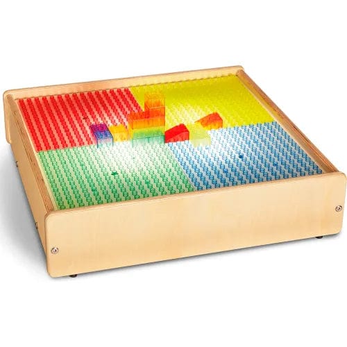 Centerline Dynamics Childcare & Nursery Tabletop Wooden LED Light Box with Acrylic Top - 20.5"W x 21"D x 5"H