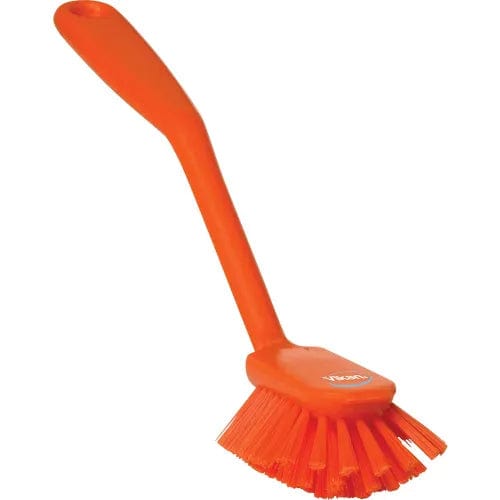 Centerline Dynamics Cleaning Brushes Dish Brush w/ Scraper- Medium, Orange