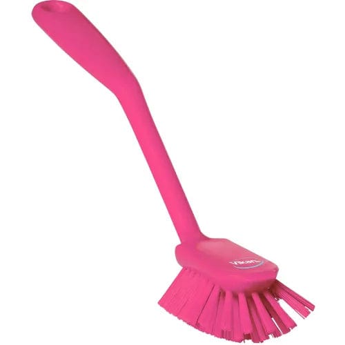 Centerline Dynamics Cleaning Brushes Dish Brush w/ Scraper- Medium, Pink