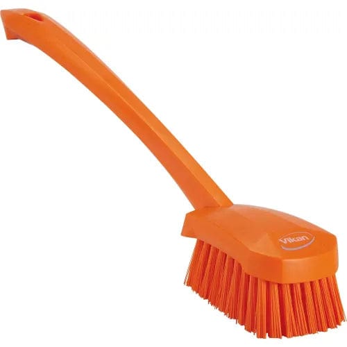 Centerline Dynamics Cleaning Brushes Long Handle Scrubbing Brush- Stiff, Orange