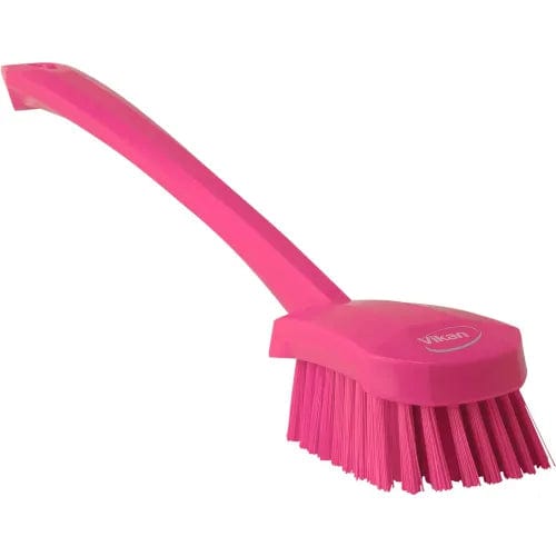 Centerline Dynamics Cleaning Brushes Long Handle Scrubbing Brush- Stiff, Pink