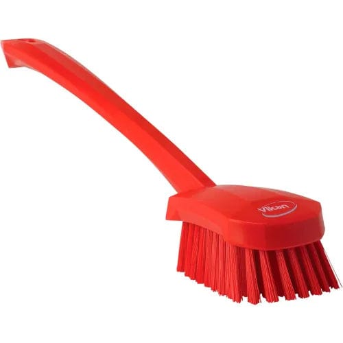 Centerline Dynamics Cleaning Brushes Long Handle Scrubbing Brush- Stiff, Red