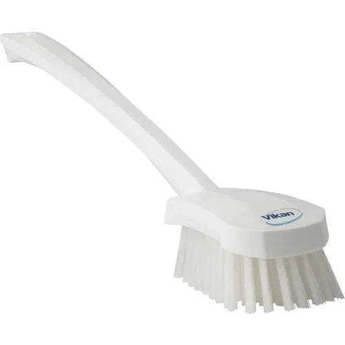 Centerline Dynamics Cleaning Brushes Long Handle Scrubbing Brush- Stiff, White
