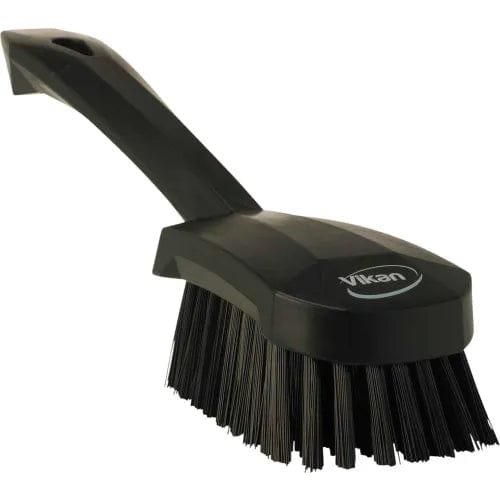 Centerline Dynamics Cleaning Brushes Short Handle Scrubbing Brush- Stiff, Black