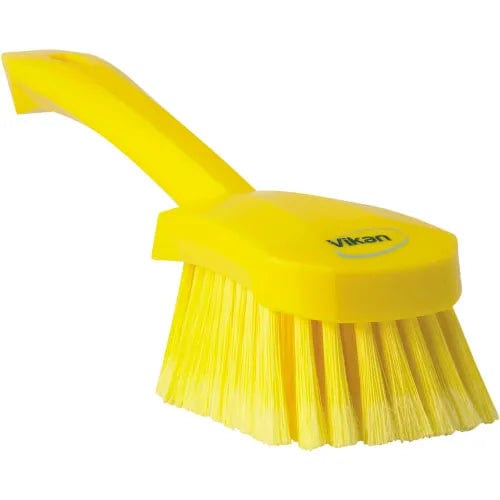Centerline Dynamics Cleaning Brushes Short Handle Washing Brush- Soft/Split, Yellow