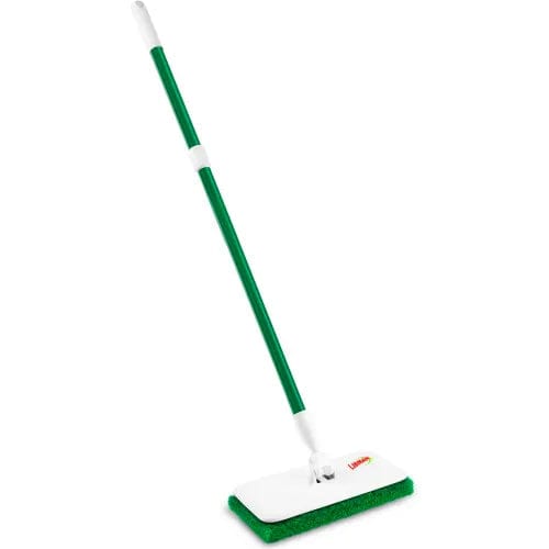 Centerline Dynamics Cleaning Brushes Wall/Floor Scrubber With Extendable Handle, 10-3/4 x 5-1/4, Green/White - 1259 - Pkg Qty 4