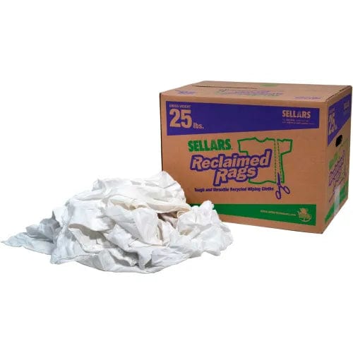 Centerline Dynamics Cleaning Cloths & Towels Reclaimed Rags - Pure White, 25 Lbs.