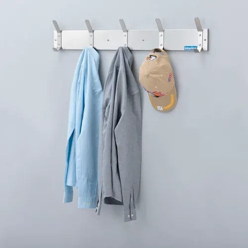 Centerline Dynamics Coat Racks & Stand 36"W Coat Rack with 5 Hook - Silver