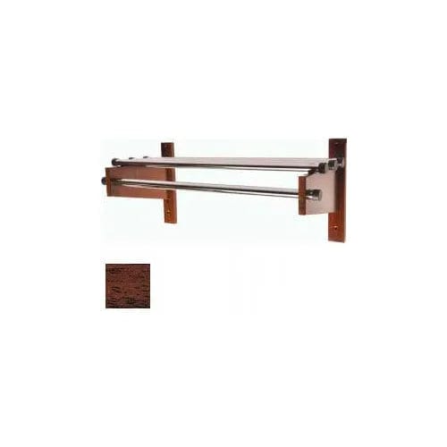 Centerline Dynamics Coat Racks & Stand 60" Wood Coat Rack with Metal Top Bars and 1" Hanging Rod - Mahogany