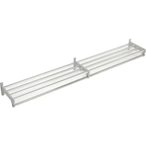 Centerline Dynamics Coat Racks & Stand 72" Garment Wall Rack Includes 30 Hangers - Silver