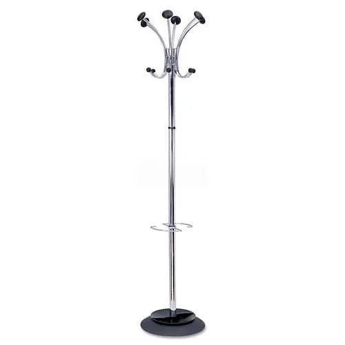 Centerline Dynamics Coat Racks & Stand Chromy Coat Tree, 12 Knobs, Chrome