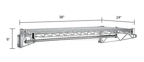 Centerline Dynamics Coat Racks & Stand Coat Rack with Bars - Wall Mount - 36"W x 24"D x 6"H