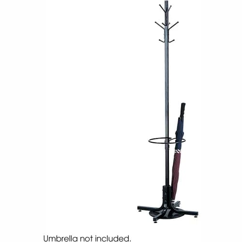 Centerline Dynamics Coat Racks & Stand Coat Tree With Umbrella Stand -- Black