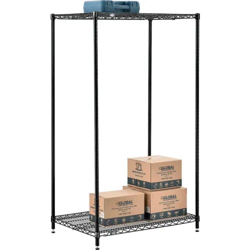 Centerline Dynamics Coat Racks & Stand Free Standing Clothes Rack - 2 Shelf - 36"W x 24"D x 63"H