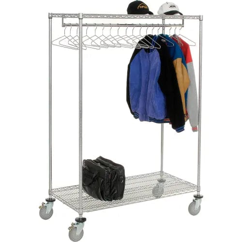 Centerline Dynamics Coat Racks & Stand Free Standing Clothes Rack - 2 Shelf - 48"W x 24"D x 63"H