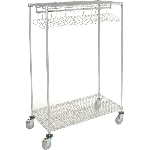 Centerline Dynamics Coat Racks & Stand Free Standing Clothes Rack - 2 Shelf - 48"W x 24"D x 63"H