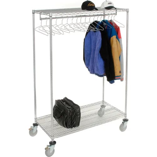 Centerline Dynamics Coat Racks & Stand Free Standing Clothes Rack - 2 Shelf - 48"W x 24"D x 63"H