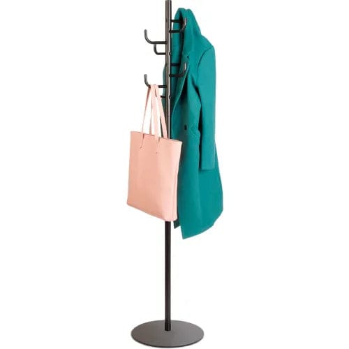 Centerline Dynamics Coat Racks & Stand Hook Head Coat Rack, 15"D x 15"W x 68"H, Black