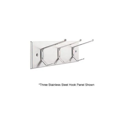 Centerline Dynamics Coat Racks & Stand Six Stainless Steel Hook Panel