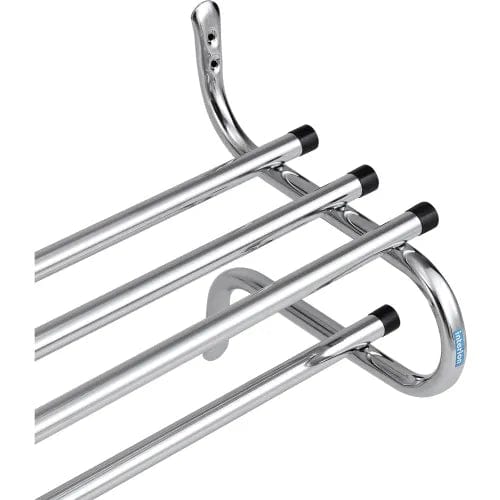 Centerline Dynamics Coat Racks & Stand Wall Mount Coat & Towel Rack With Shelf, 24"W, Chrome