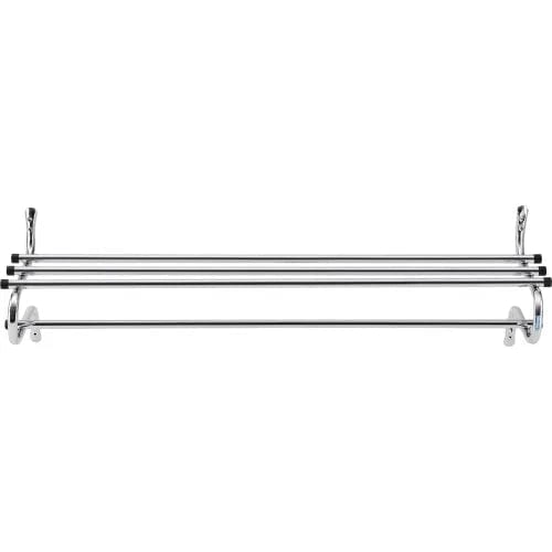 Centerline Dynamics Coat Racks & Stand Wall Mount Coat & Towel Rack With Shelf, 60"W, Chrome