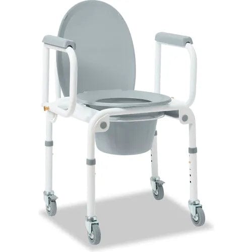 Centerline Dynamics Commodes Padded Steel Drop Arm Commode, 300 lb. Capacity