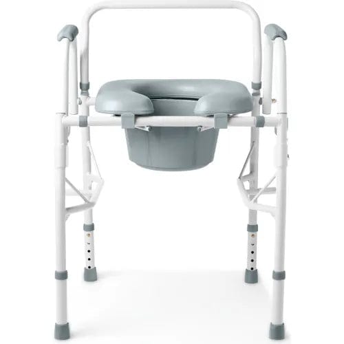 Centerline Dynamics Commodes Padded Steel Drop Arm Commode, 350 lb. Capacity