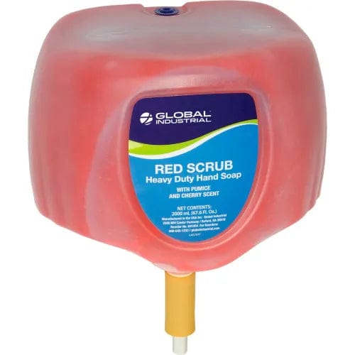 Centerline Dynamics Consumable & Disposable Red Scrub Heavy Duty Hand Cleaner, Cherry Scent, 2L Refill - 4/Case