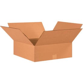 Centerline Dynamics Corrugated Box Flat Cardboard Corrugated Boxes, 17"L x 17"W x 6"H, Kraft - Pkg Qty 20