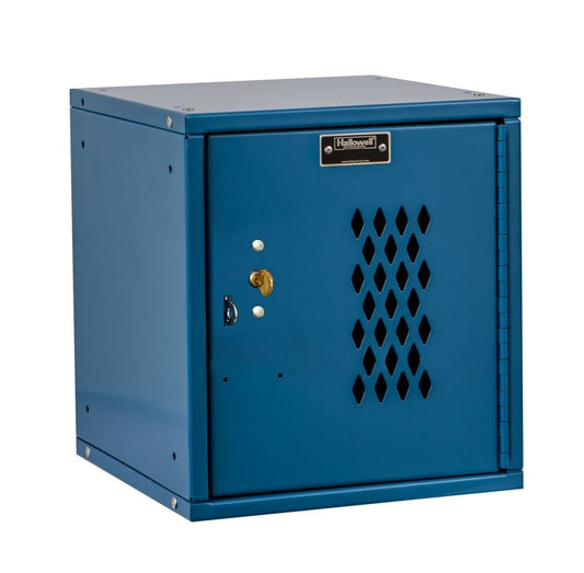 Centerline Dynamics Cubix Lockers Blue / Assembled Hallowell Cubix Modular Locker w/Ventilated Door 12"W x 12"D x 12"H Single Tier