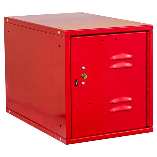 Centerline Dynamics Cubix Lockers Hallowell Cubix Modular Locker w/Louvered Door 12"W x 18"D x 12"H, 721 Relay Red, Single Tier, 1-Wide, Knock-Down