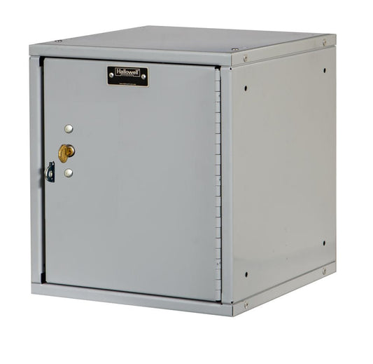 Centerline Dynamics Cubix Lockers Light Gray / Assembled Hallowell Cubix Modular Locker w/Solid Door 12"W x 12"D x 12"H Single Tier 1-Wide