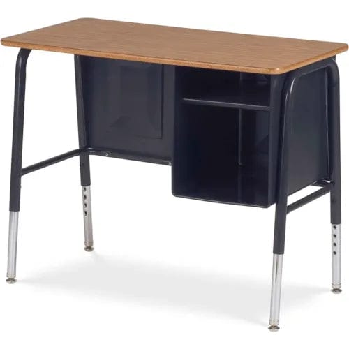 Centerline Dynamics Desks & Workstations 765 Junior Executive Student Desk 20"x34", Black Frame with Oak Top