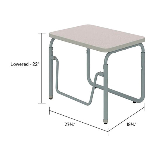 Centerline Dynamics Desks & Workstations AlphaBetter 2.0 Height Adjustable Desk, Pendulum Bar 22"-30"H, Pebble Gray