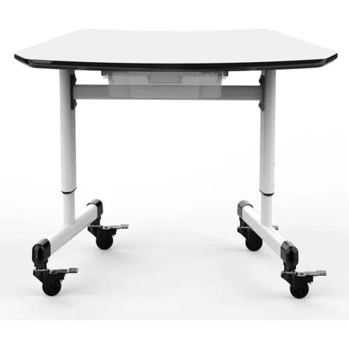 Height-Adjustable Trapezoid Student Desk with Drawer– Centerline Dynamics